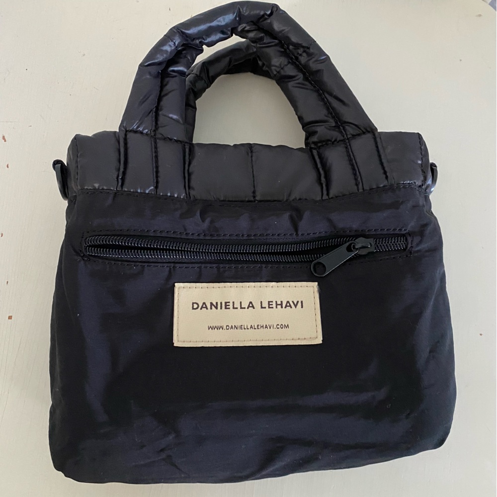 Daniella Lehavi Chic Quilt Black Puffer Vegan Tote Bag - Picture 5 of 10
